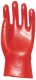 3519-20-as mártott PVC kesztyű  light 27 cm-es, piros, gazdaságos védőkesztyű
