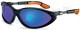 Cybric sportszemüveg állítható szögű, -hosszúságú, párnázott végű szárral, tükrös kék lencsével (NC)
