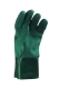 Zöld mártott PVC kesztyű érdesített tenyér- és kézfejjel
