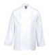 Sussex séf kabát, fehér, 100% pamut szatén szövés 280g