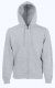Hooded Sweat Jacket, 280g, Heather Grey-Világos szürke