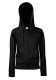 Lady-Fit Hooded Sweat Jacket, 280g, Black-Fekete