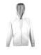 Lightweight Hooded Sweat Jacket, 240g, White-Fehér