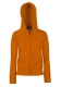 Lady-Fit Lightweight Hooded Sweat Jacket, 240g, Orange-Narancs