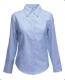 Lady-Fit Long Sleeve Oxford Shirt, 130g, Oxford Blue-Oxford kék