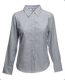Lady-Fit Long Sleeve Oxford Shirt, 130g, Oxford Grey -Oxford szürke