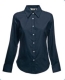 Lady-Fit Long Sleeve Oxford Shirt, 130g, Navy-Tengerkék