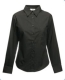Lady-Fit Long Sleeve Poplin Shirt, 120g, Black-Fekete