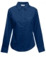 Lady-Fit Long Sleeve Poplin Shirt, 120g, Navy-Tengerkék