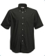 Short Sleeve Oxford Shirt, 130g, Black-Fekete