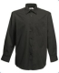 Long Sleeve Poplin Shirt, 120g, Black-Fekete