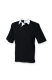 Short Sleeve Rugby Shirt, 300g,Black White, fekete- fehér